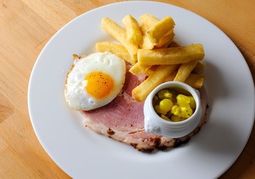Ham, Egg & Chips with Piccalilli